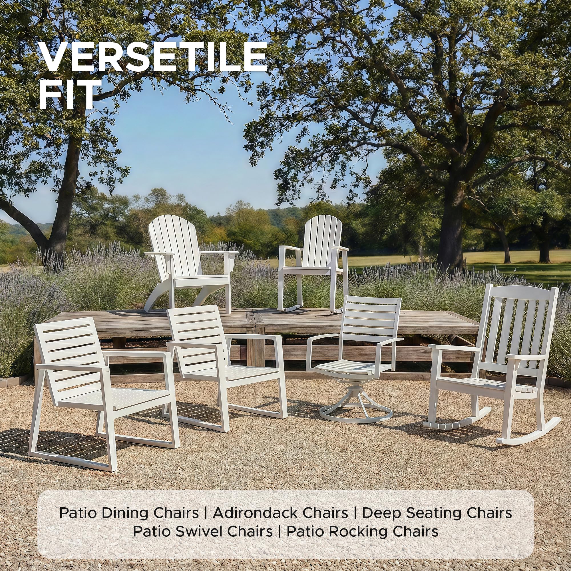 Fitfree Outdoor Chair Cushion Navy Blue displaying fabric texture