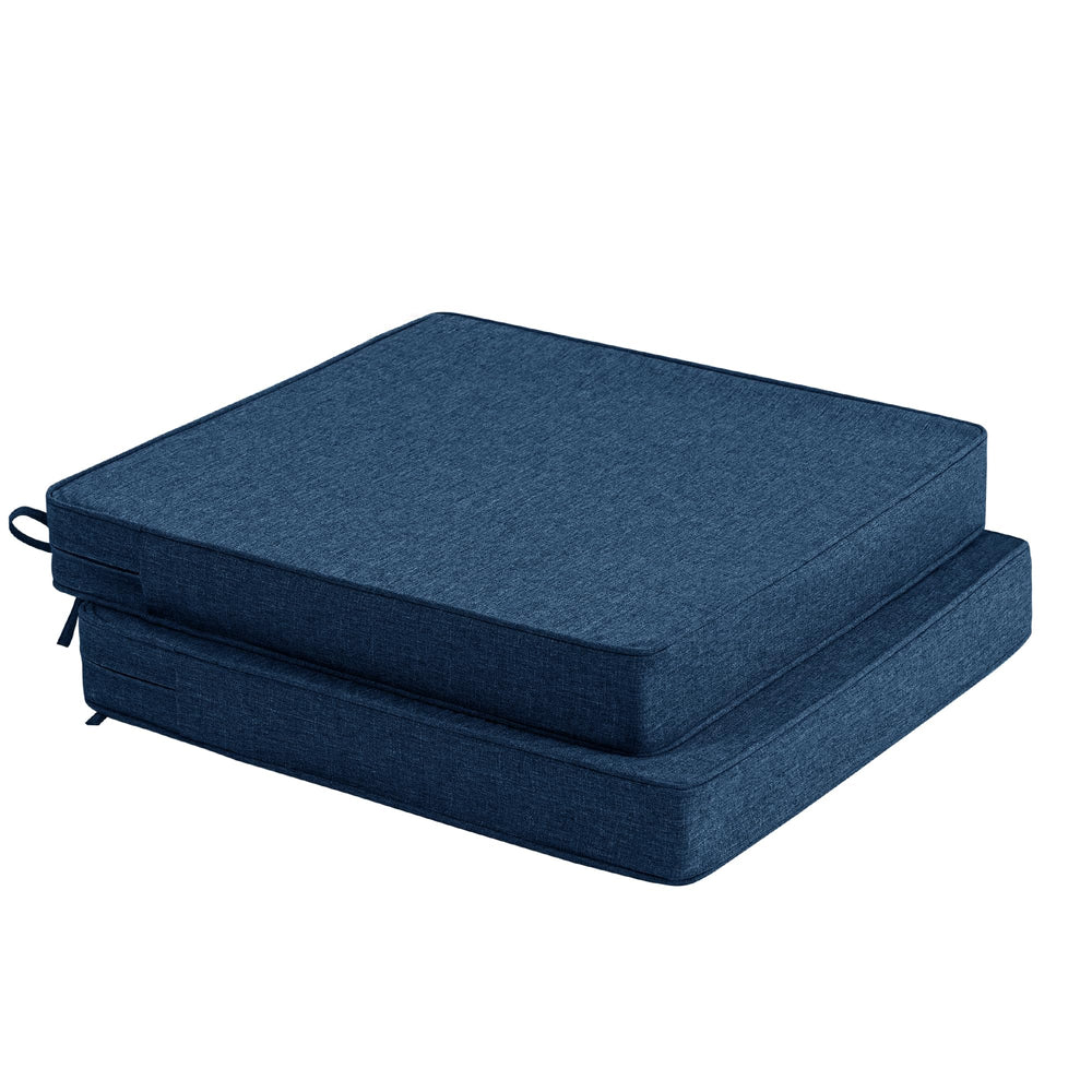 Fitfree Outdoor Chair Cushions Navy Blue front view