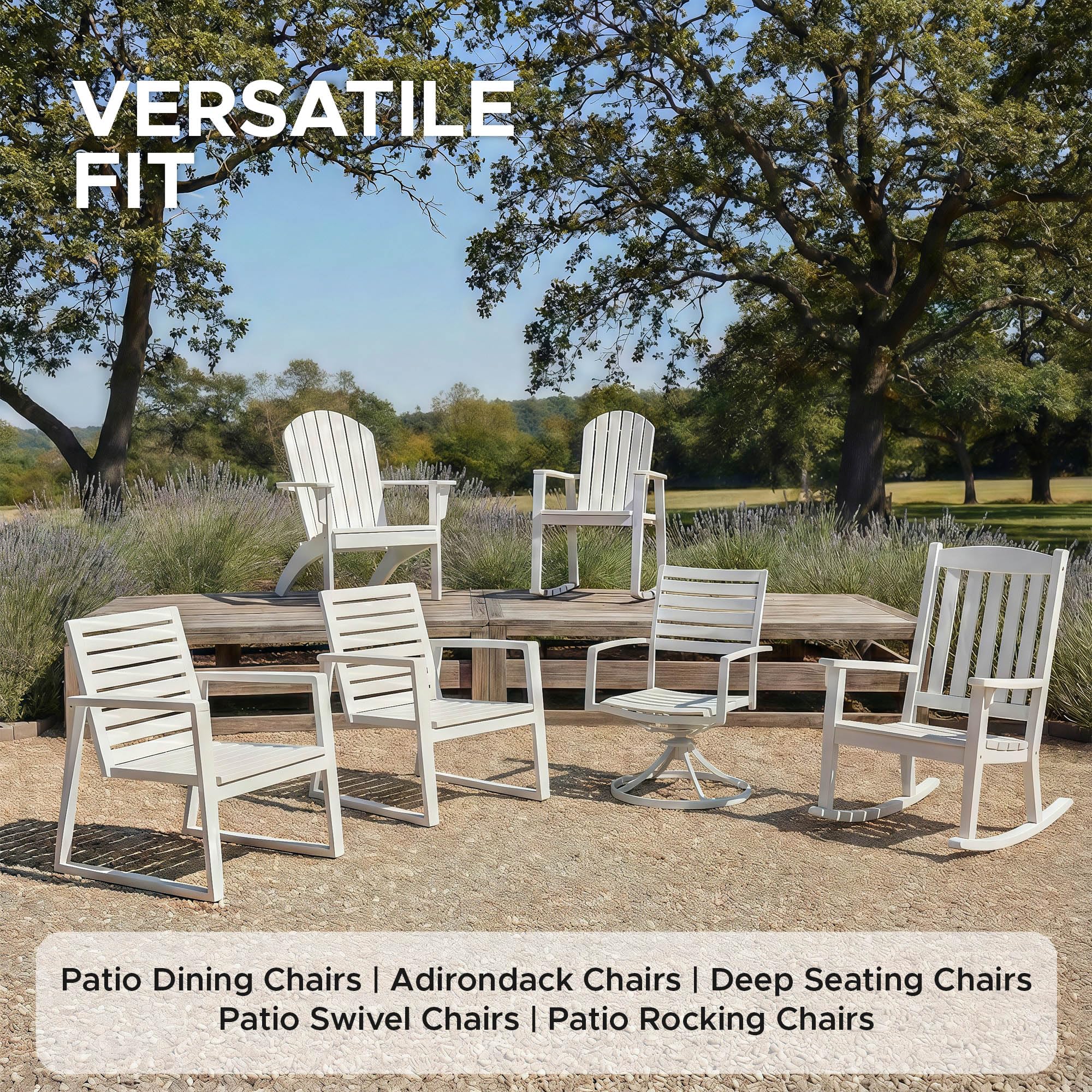 Fitfree Outdoor Chair Cushions set displayed in a home garden