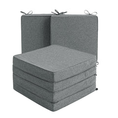 Fitfree Outdoor Chair Cushions Set of 6, Dark Grey side view