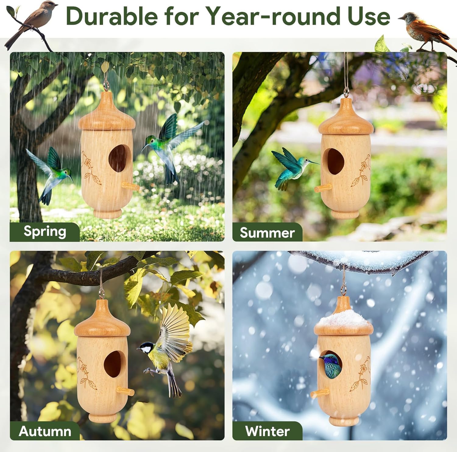 Fitraho Hummingbird House packaging with product details