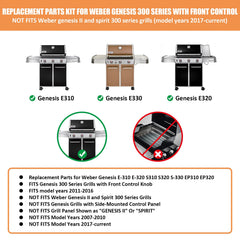 Five stainless steel flavorizer bars for Weber Genesis