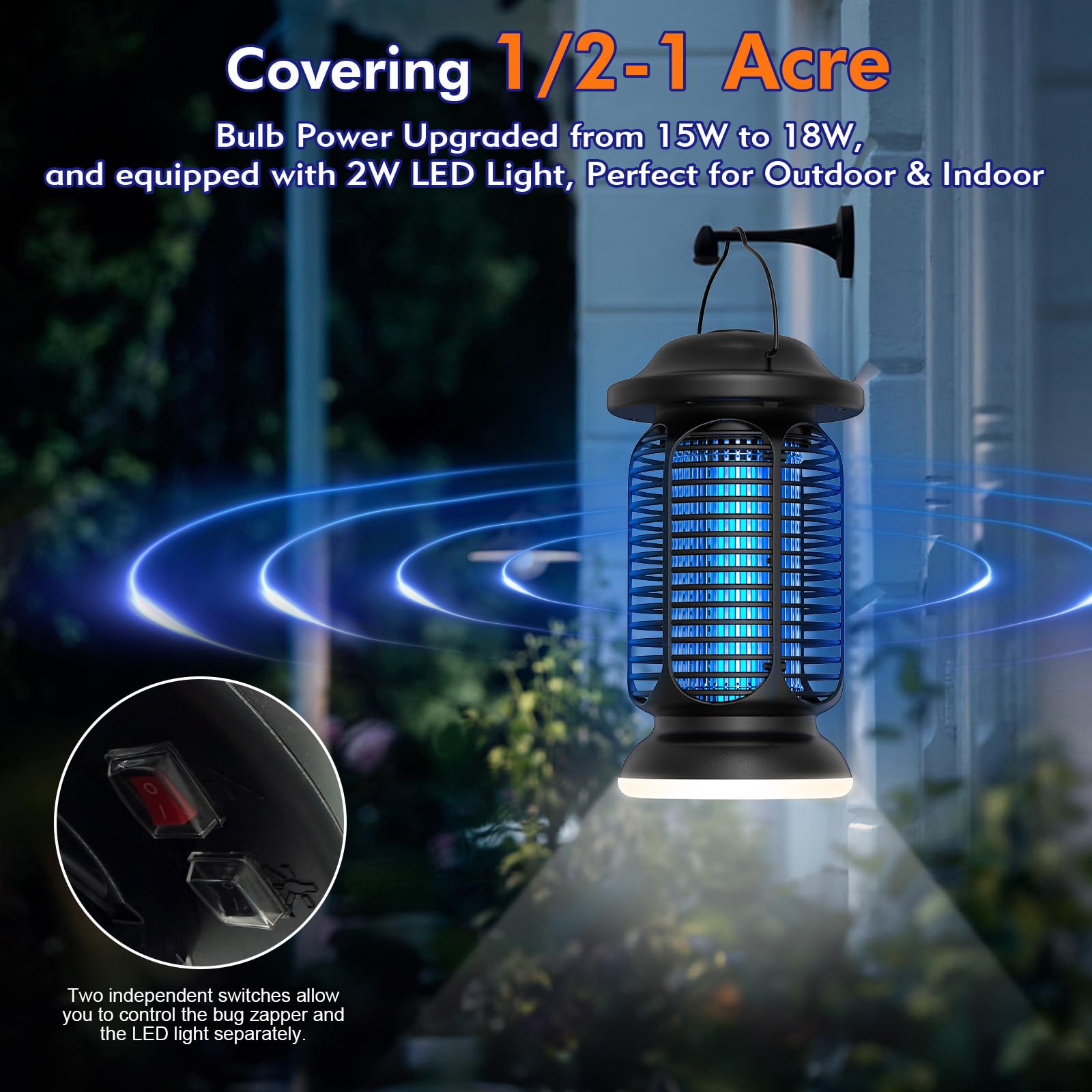 fiveye Bug Zapper in outdoor patio setting