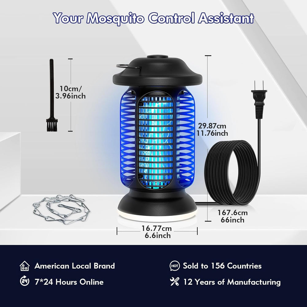 fiveye Bug Zapper side view showing power cable