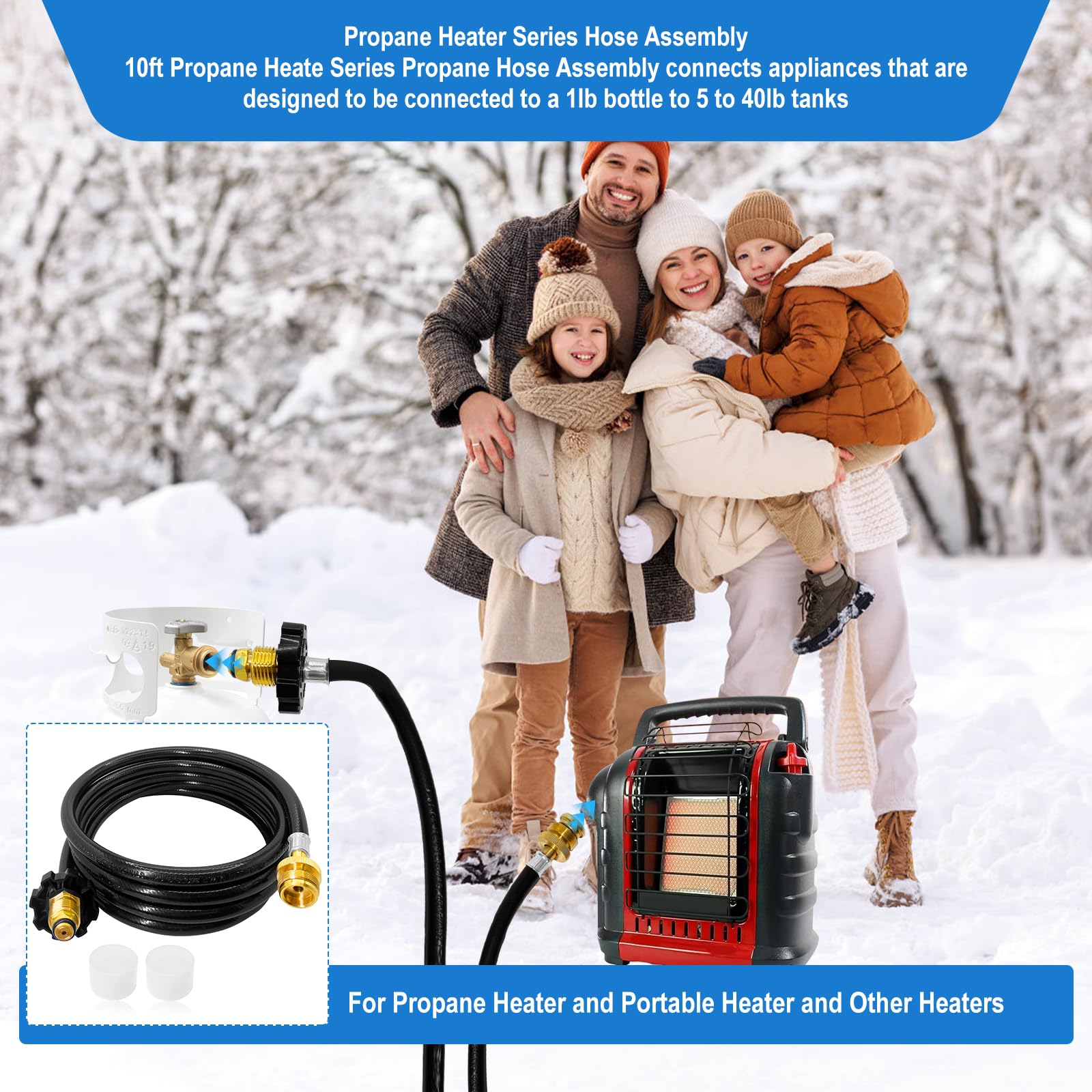 FJXBYWM 10FT propane hose packaging details