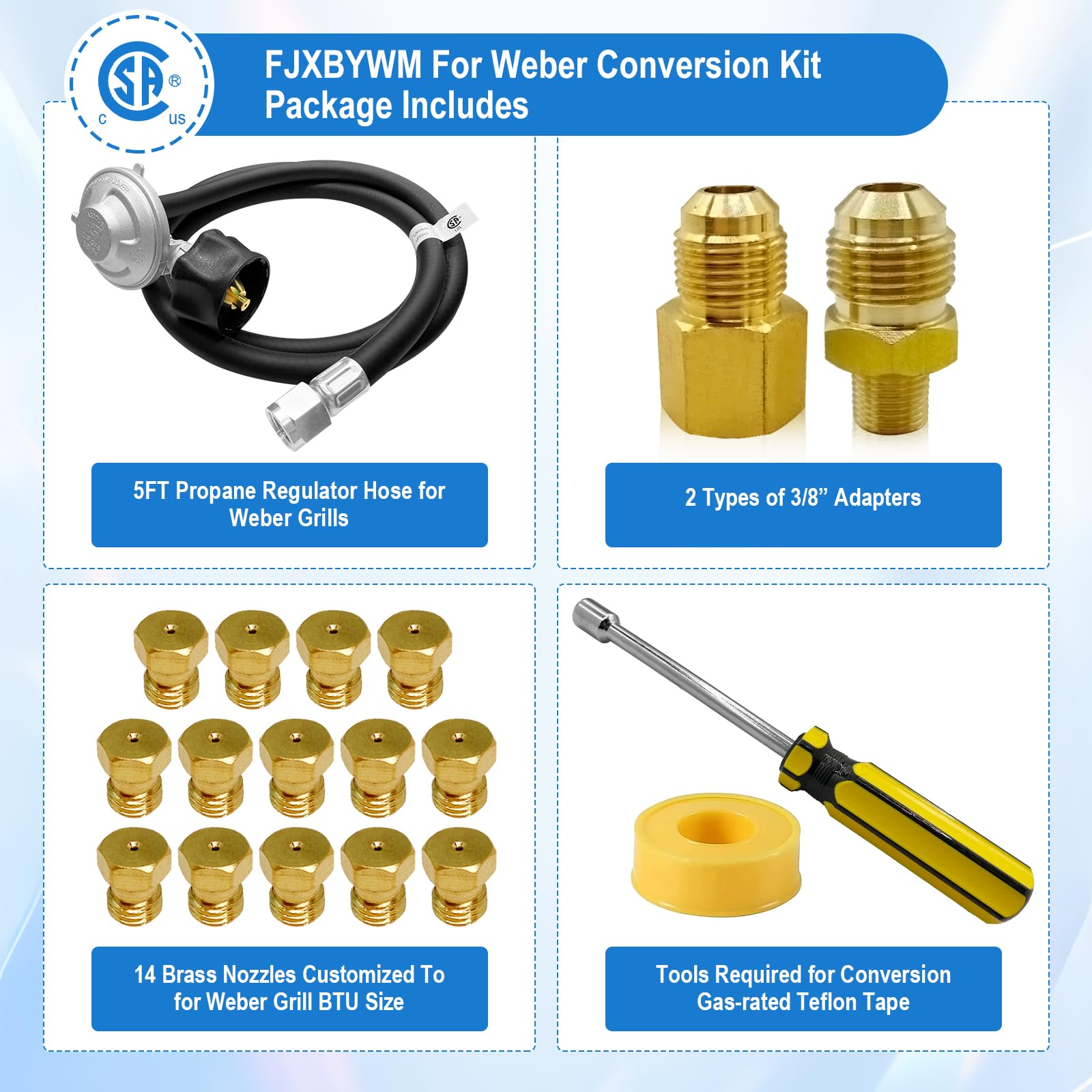 FJXBYWM conversion kit package dimensions