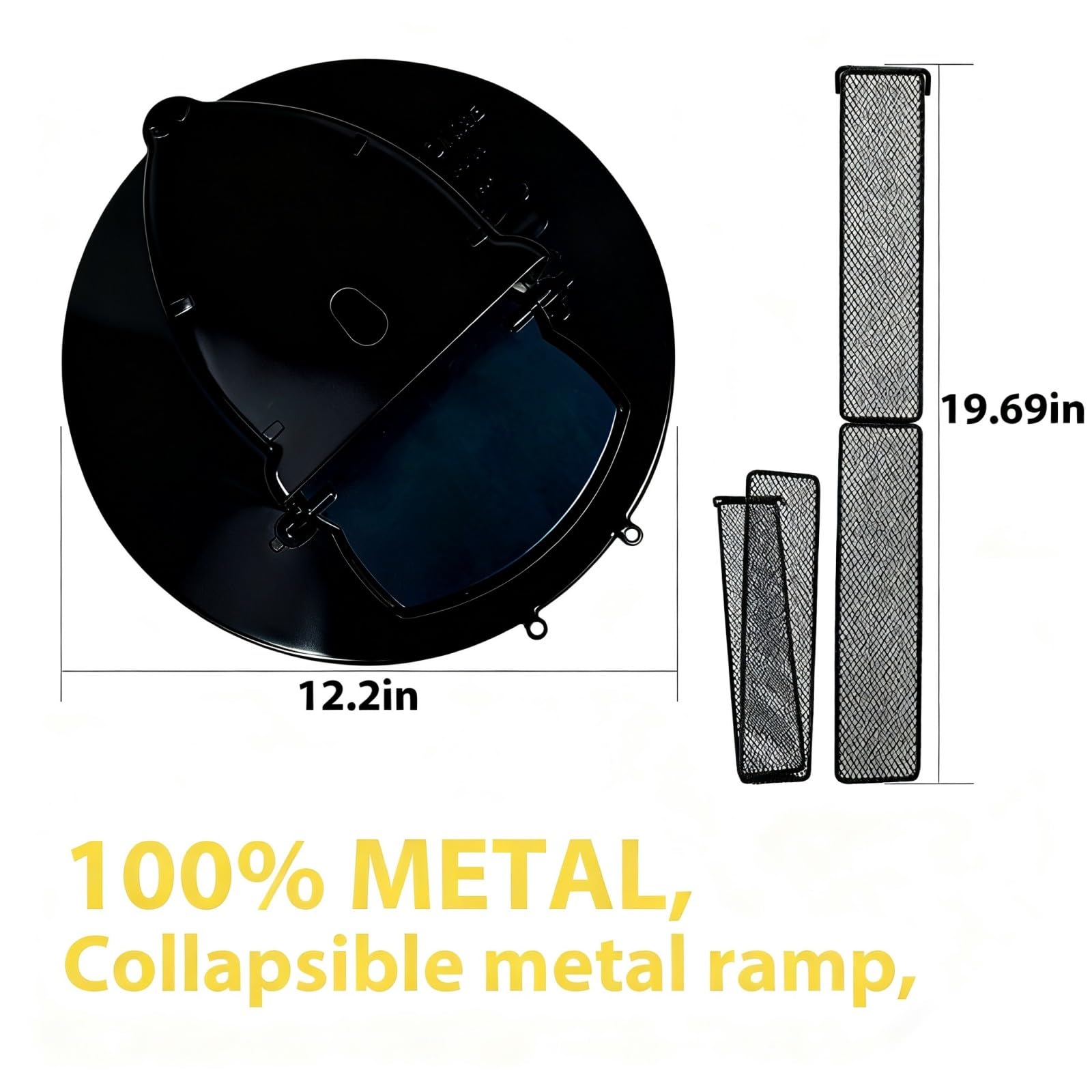 FKXQJS Bucket Lid Mouse Trap black metal top view