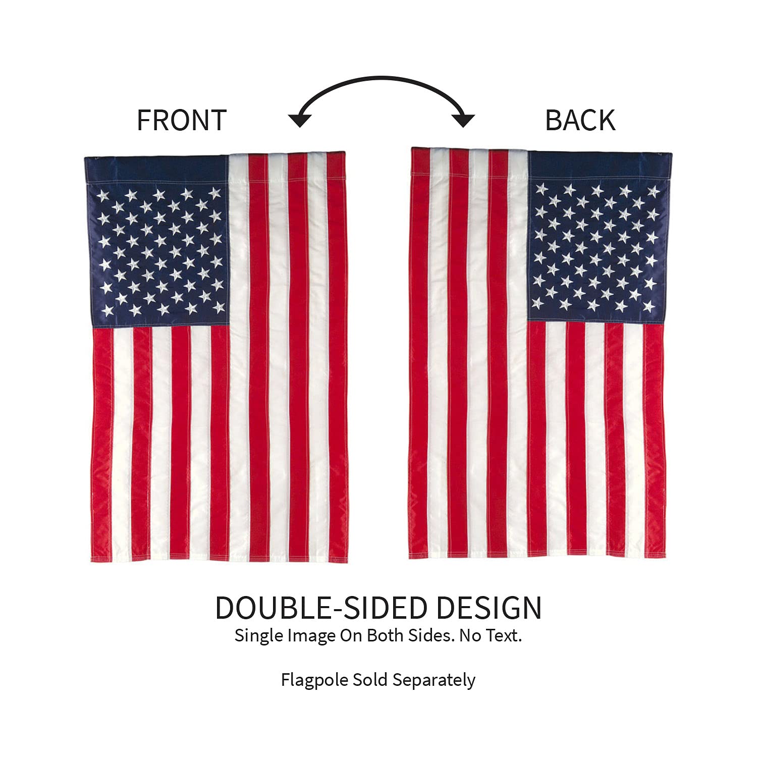 Flag insertion sleeve included with Evergreen American Flag