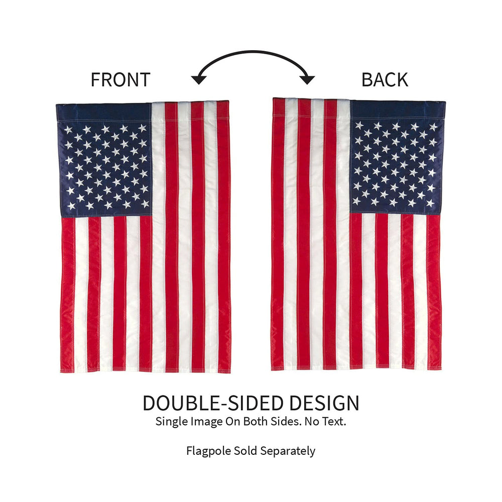 Flag insertion sleeve included with Evergreen American Flag