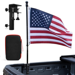 Flag Runner Truck Bed Flag Pole Mount side view with case