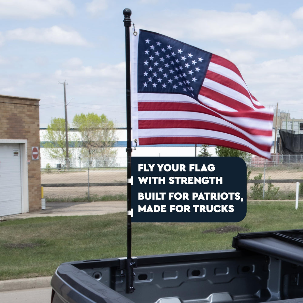 Flag Runner Truck Bed Flag Pole Mount weatherproof case