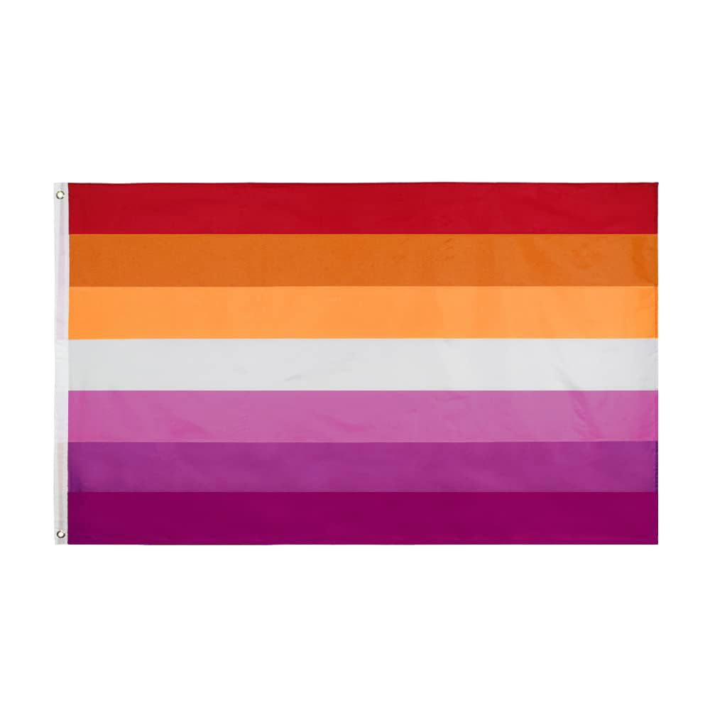 FLAGLINK Lesbian Pride Flag 3x5 ft front view with vibrant rainbow colours