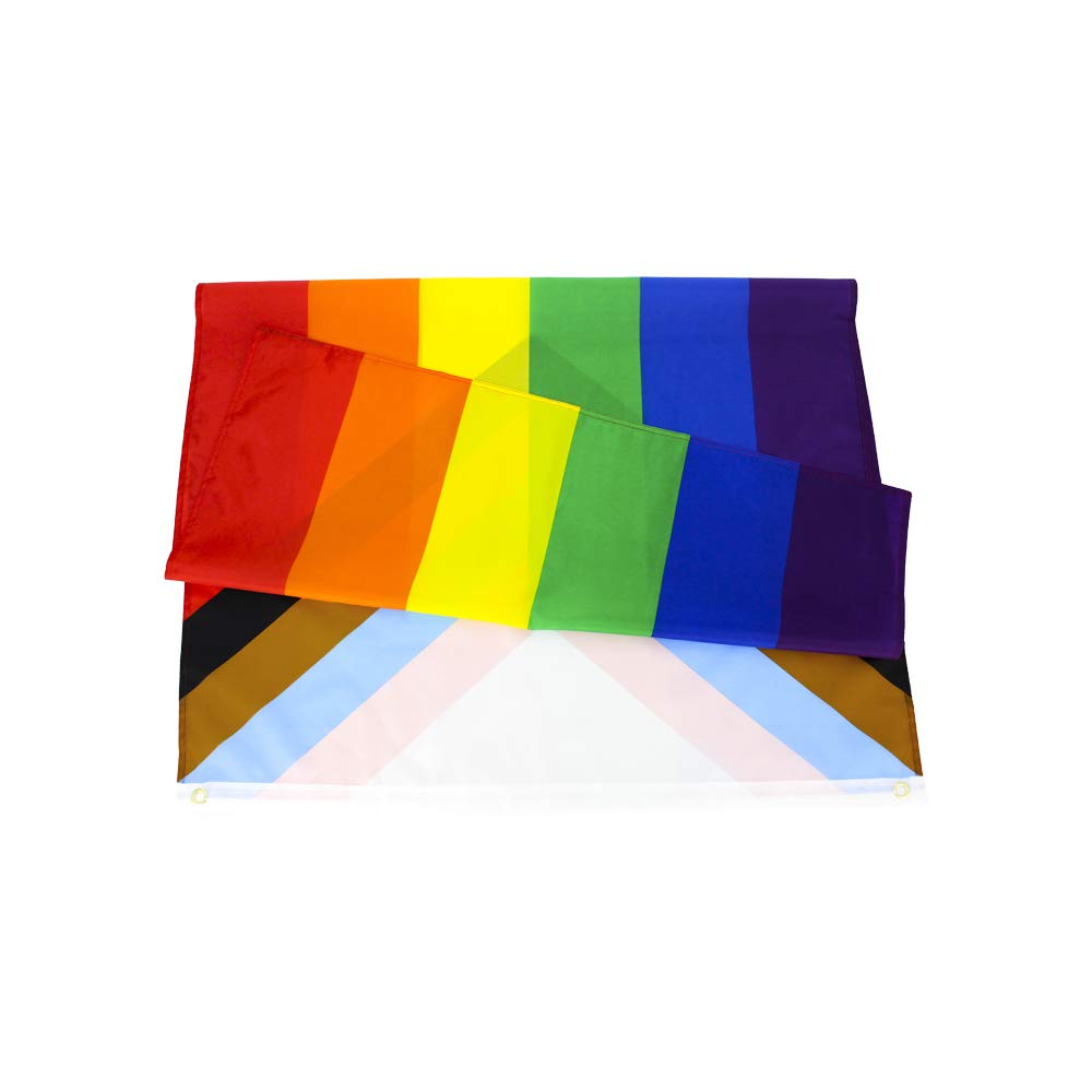 FLAGLINK Progress Pride Flag with brass grommets