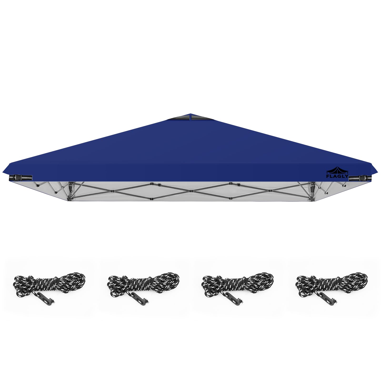 FLAGLY 10x10ft blue replacement canopy top, front view