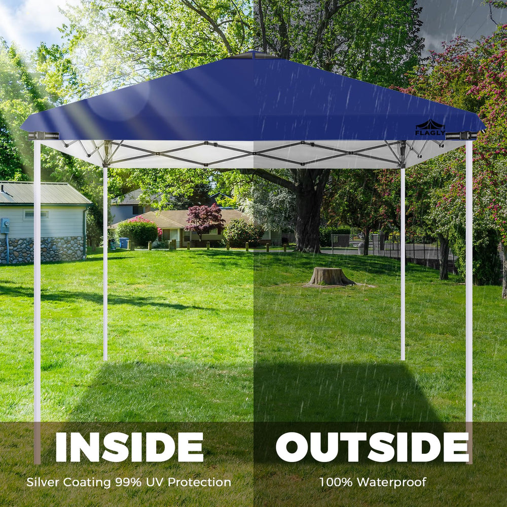 FLAGLY 10x10ft canopy top on a straight leg frame