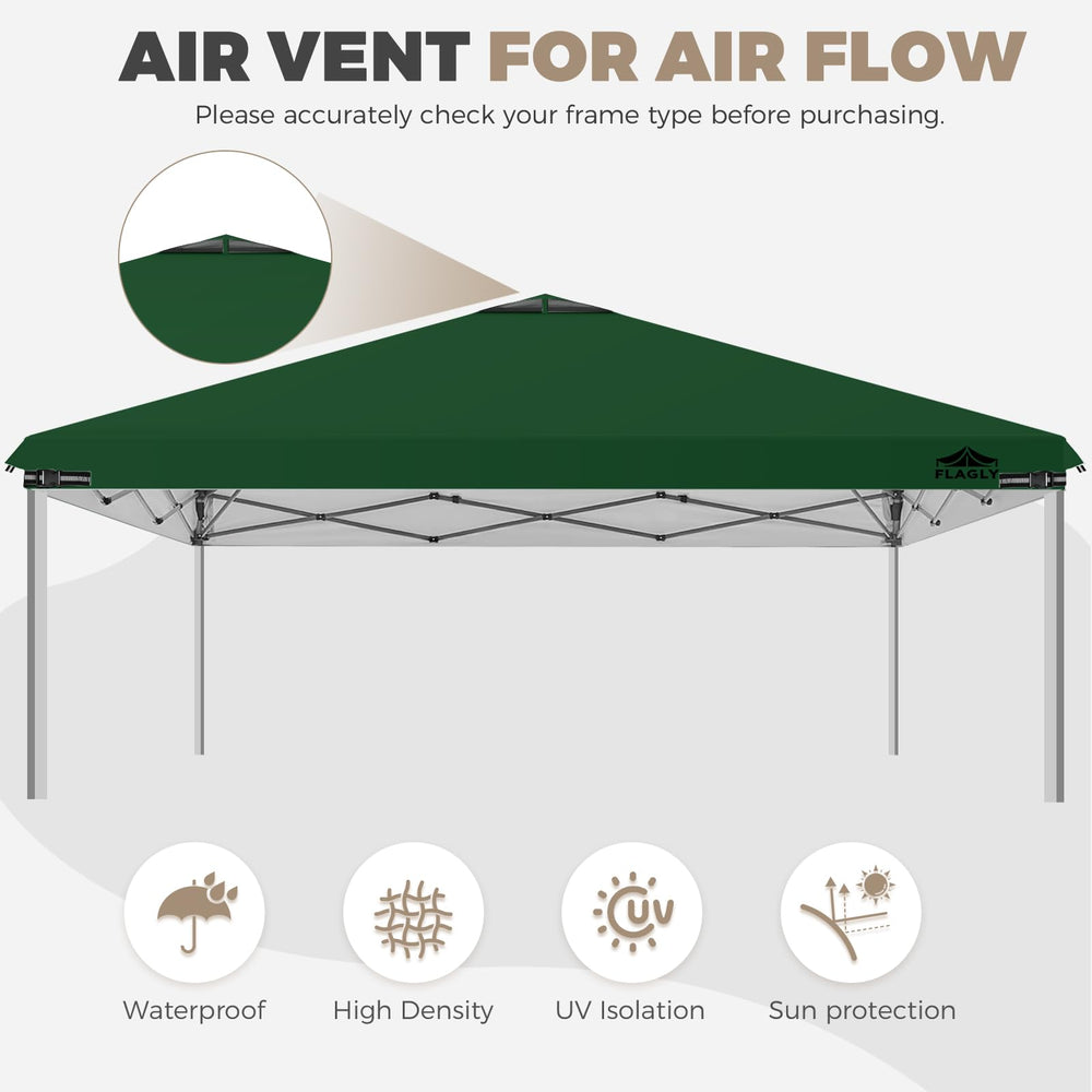 FLAGLY 10x10ft Canopy Top with silver coating