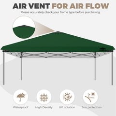 FLAGLY 10x10ft Canopy Top with silver coating