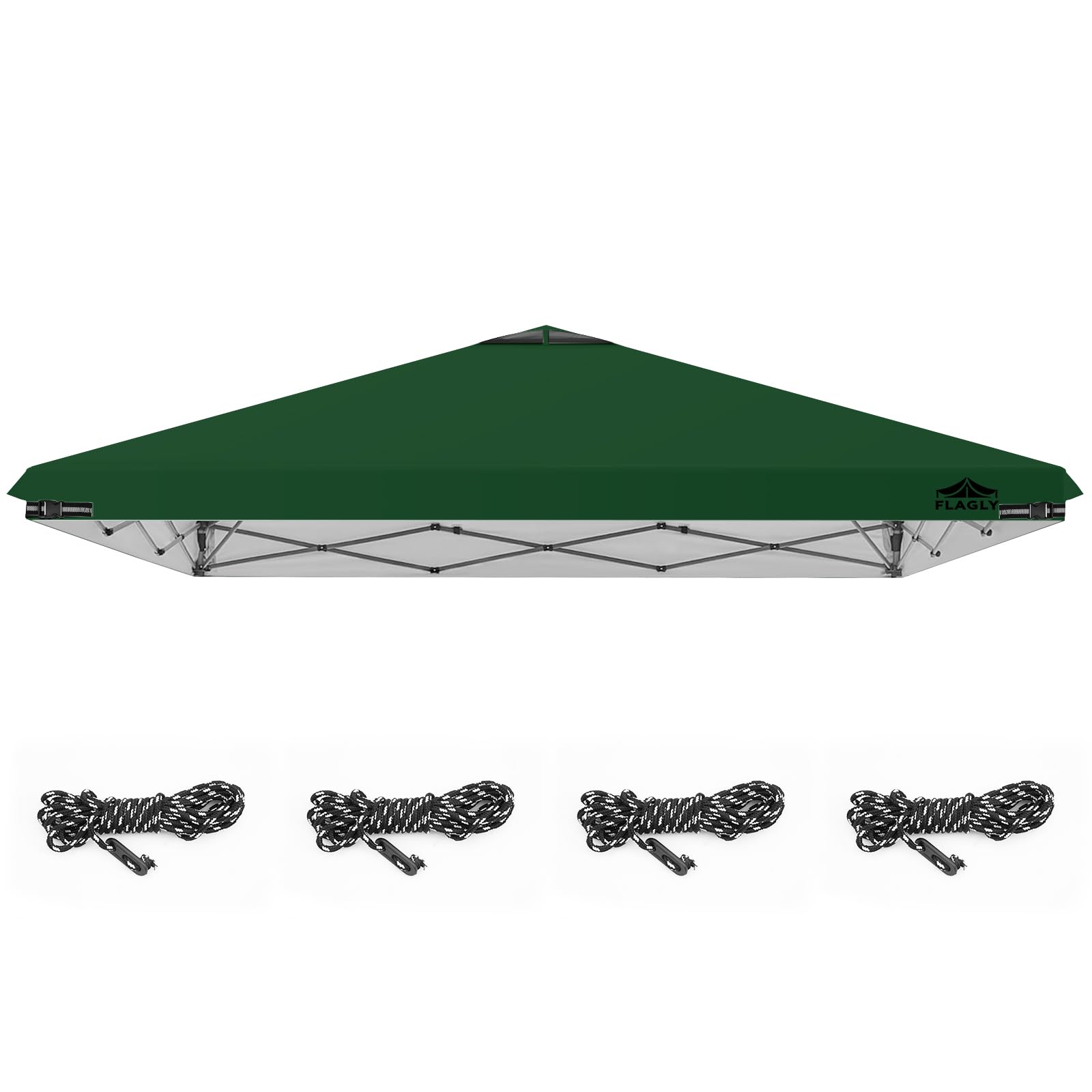 FLAGLY 10x10ft Replacement Canopy Top Green front view