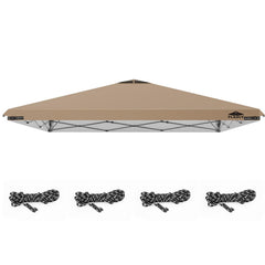 FLAGLY 12x12ft khaki replacement canopy top front view