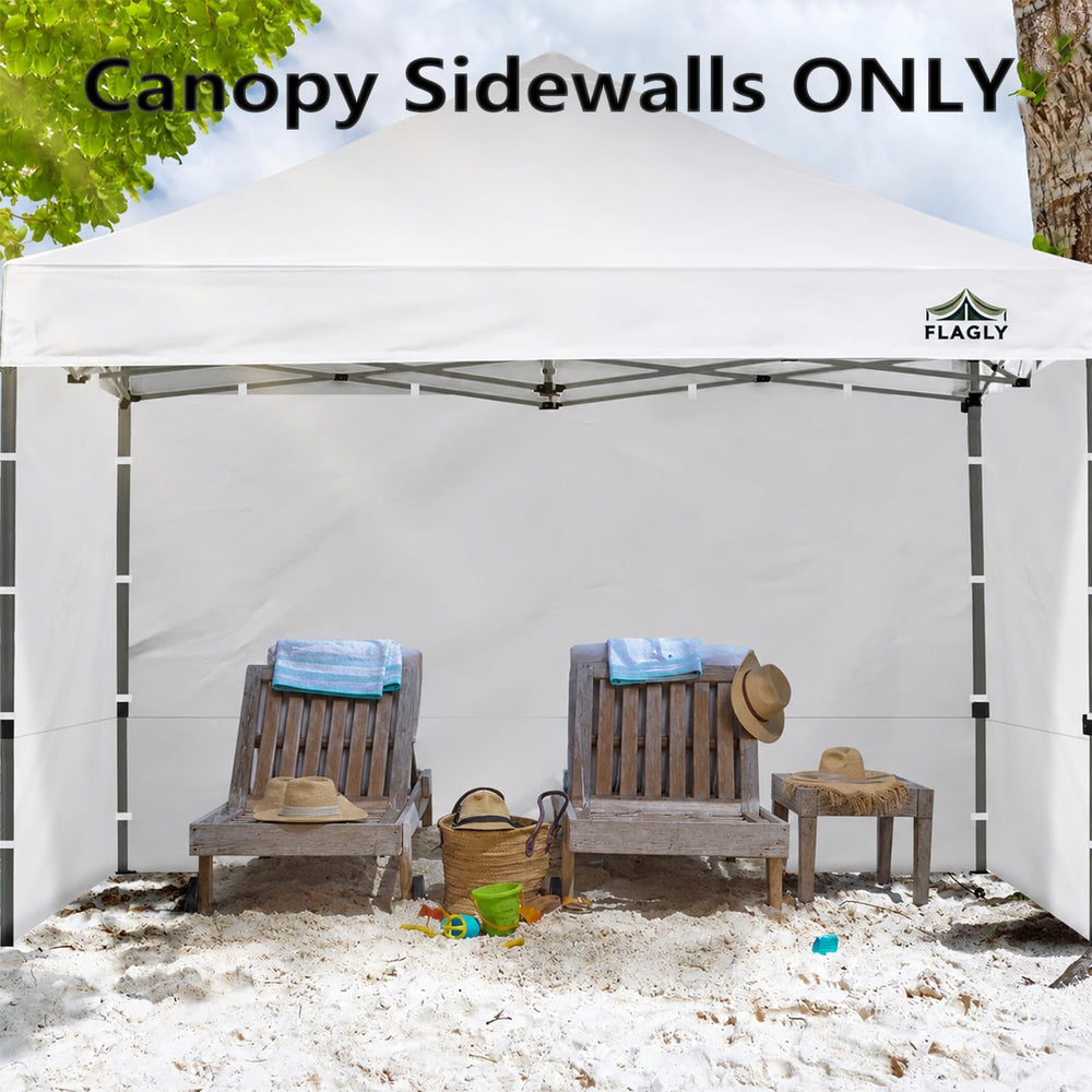 FLAGLY canopy sidewall in use at a vendor booth