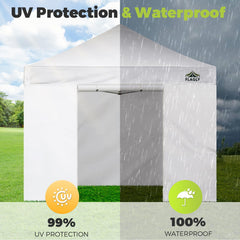 FLAGLY Canopy Sidewalls 4 Pack installed on tent