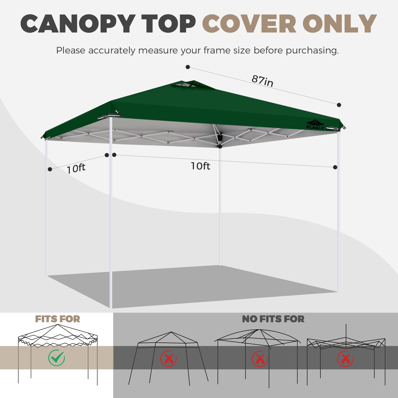 FLAGLY Canopy Top showing dual vents