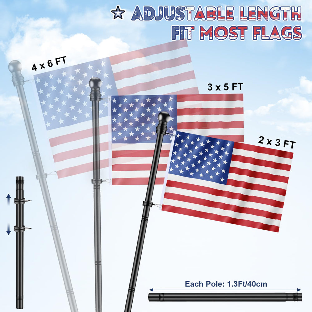 Flagpole mounting bracket with accessories