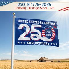 FLAGWIX 250th Anniversary Flag displayed outdoors