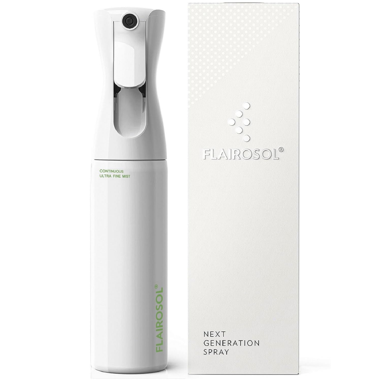 FLAIROSOL Plant Mister front view, white bottle with green print