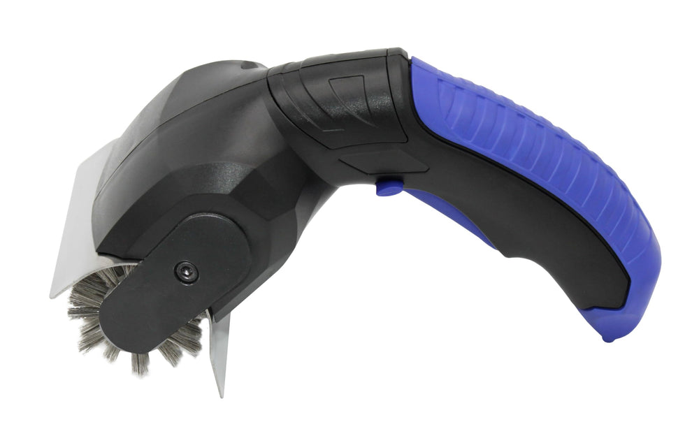 Flame King Electric BBQ Grill Brush on a patio setting