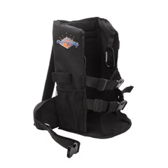Flame King Propane Tank Backpack Carrier side view with straps