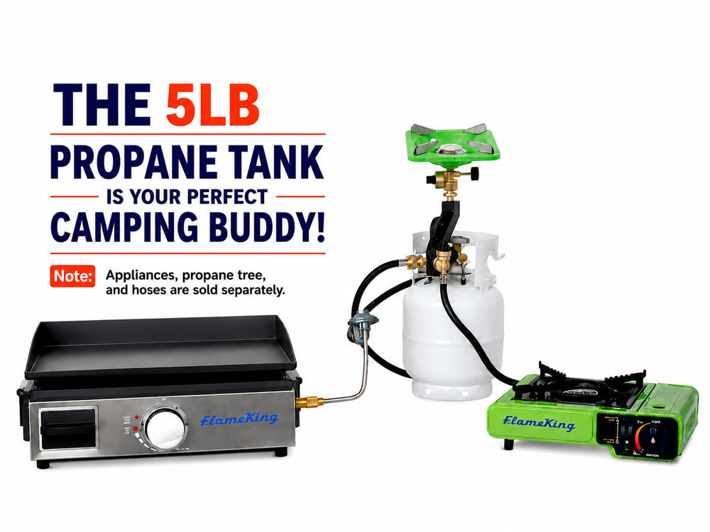Flame King propane tank dimensions 33.8 × 23.6 × 23.2 cm