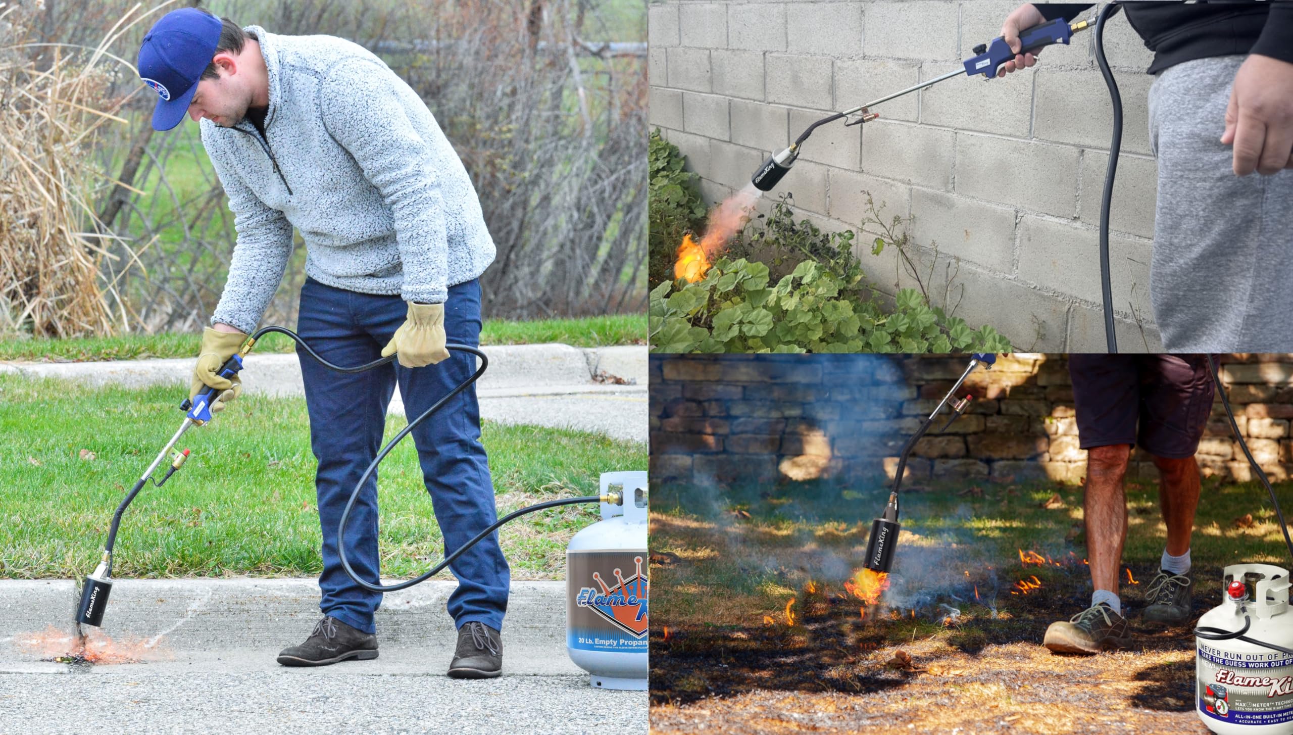 Flame King Propane Torch Kit displaying ergonomic handle