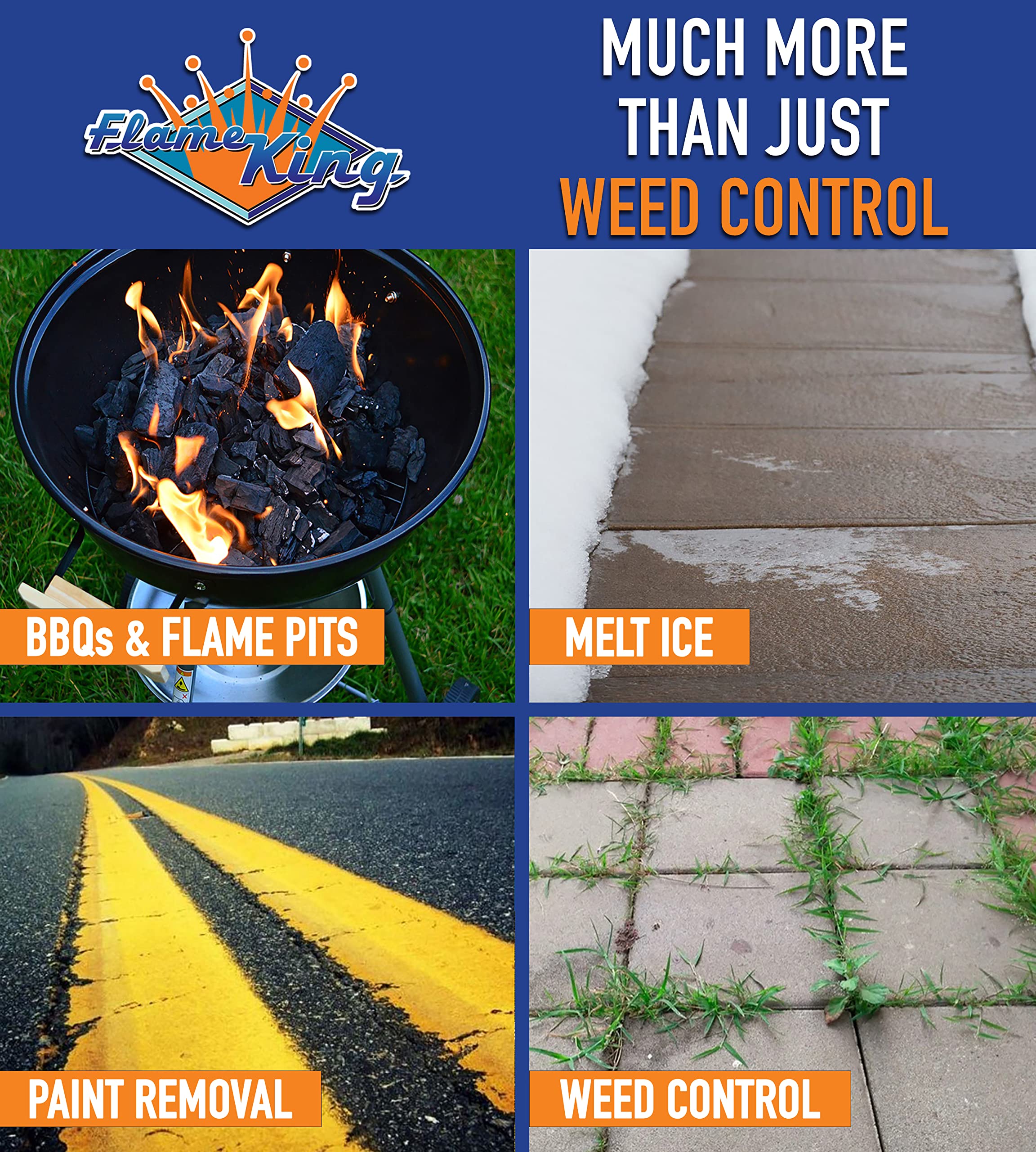 Flame King Weed Burner Torch in outdoor setting