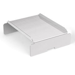 FlameDuty Grill Heat Baffle Diffuser front view in silver