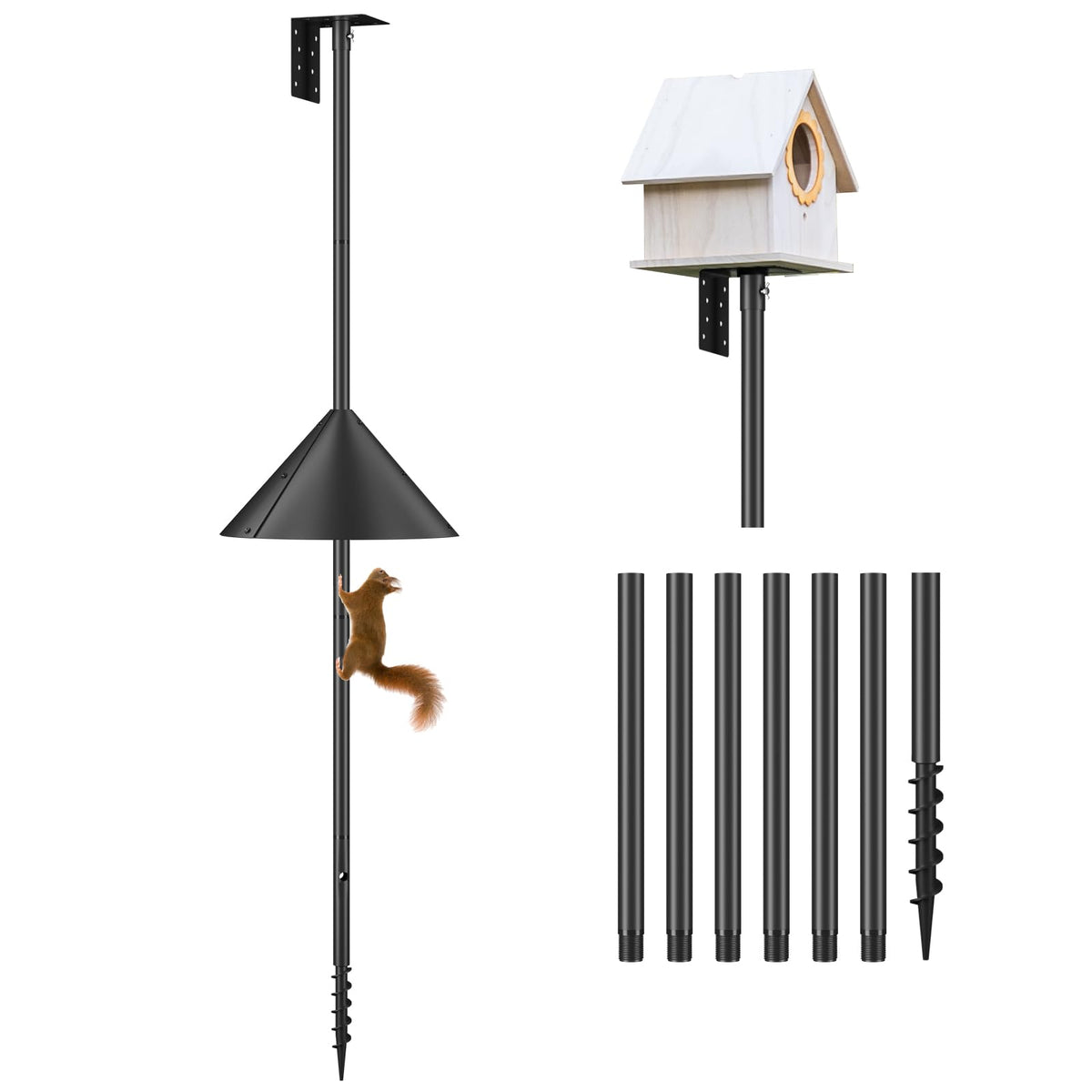 Flanagan 92 Inch Bird House Pole Mount Kit side view