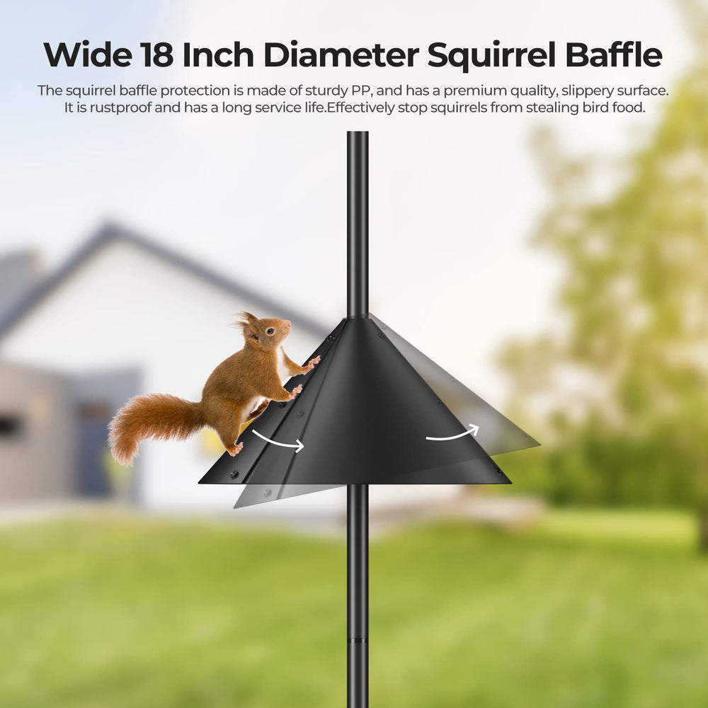 Flanagan bird house pole in a garden setting