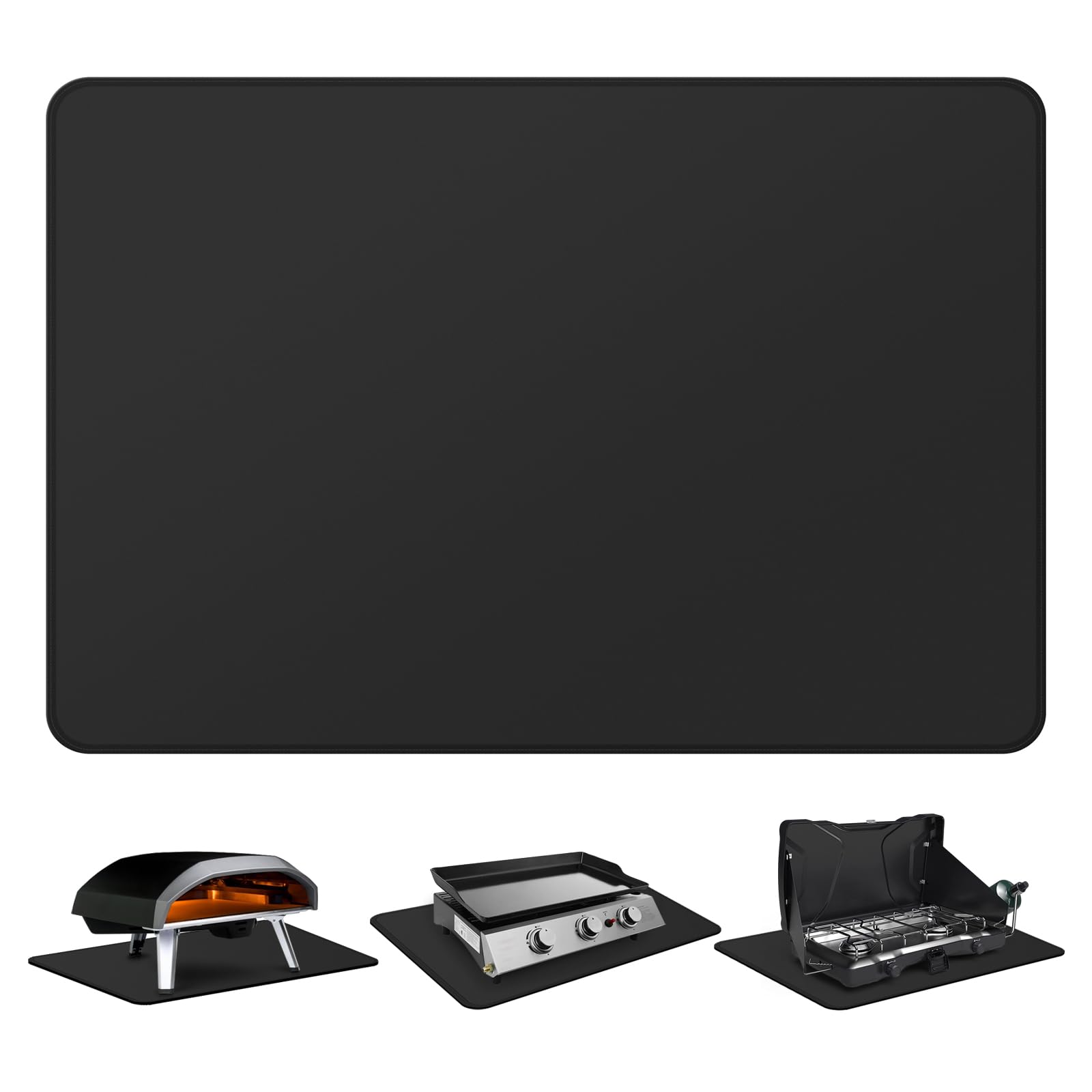 FLASLD Fireproof BBQ Mat 24 x 36in front view