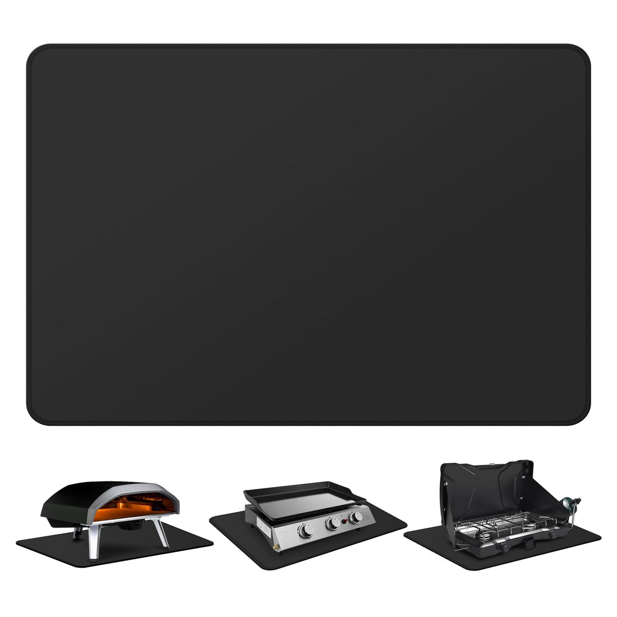 FLASLD Fireproof Grill Mat 24 x 31in front view