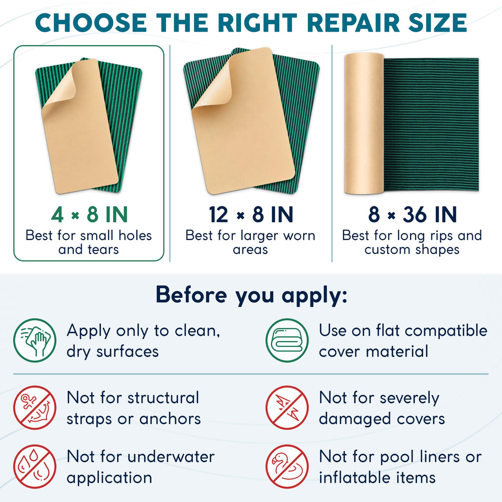 Flat lay of ARDILA VEELA Pool Cover Patch on a surface