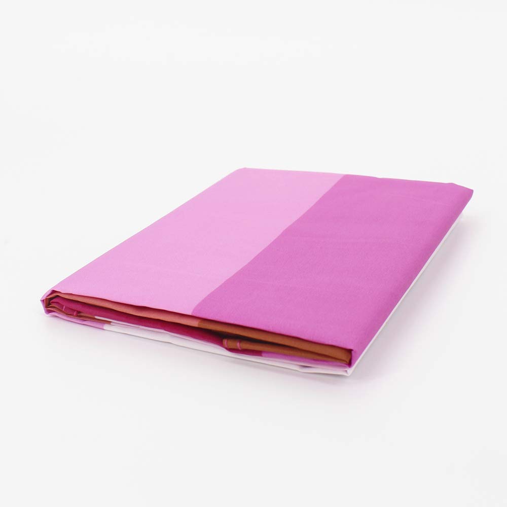 Flat lay of FLAGLINK Lesbian Pride Flag on a white background