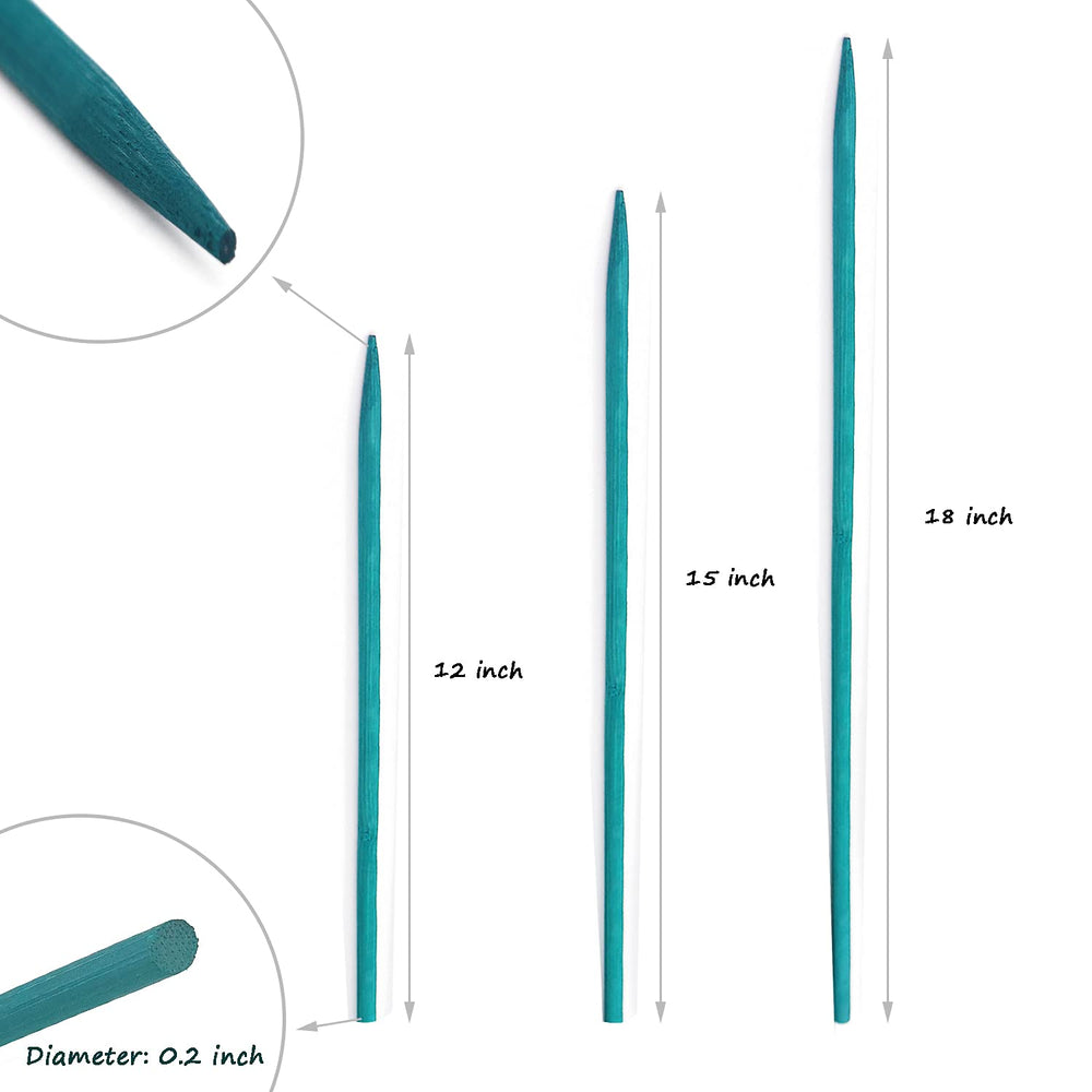 Flat lay of HAINANSTRY Plant Stakes showing 18 inch length