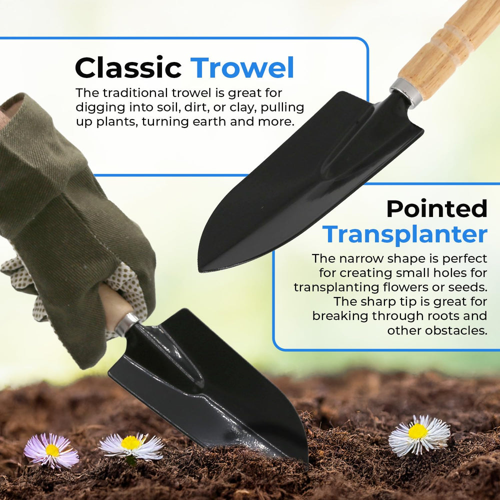 Flat lay of Scuddles gardening tools in the storage bag
