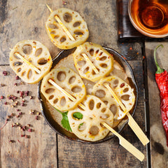 Flat paddle design of XMZY bamboo skewer for easy grilling