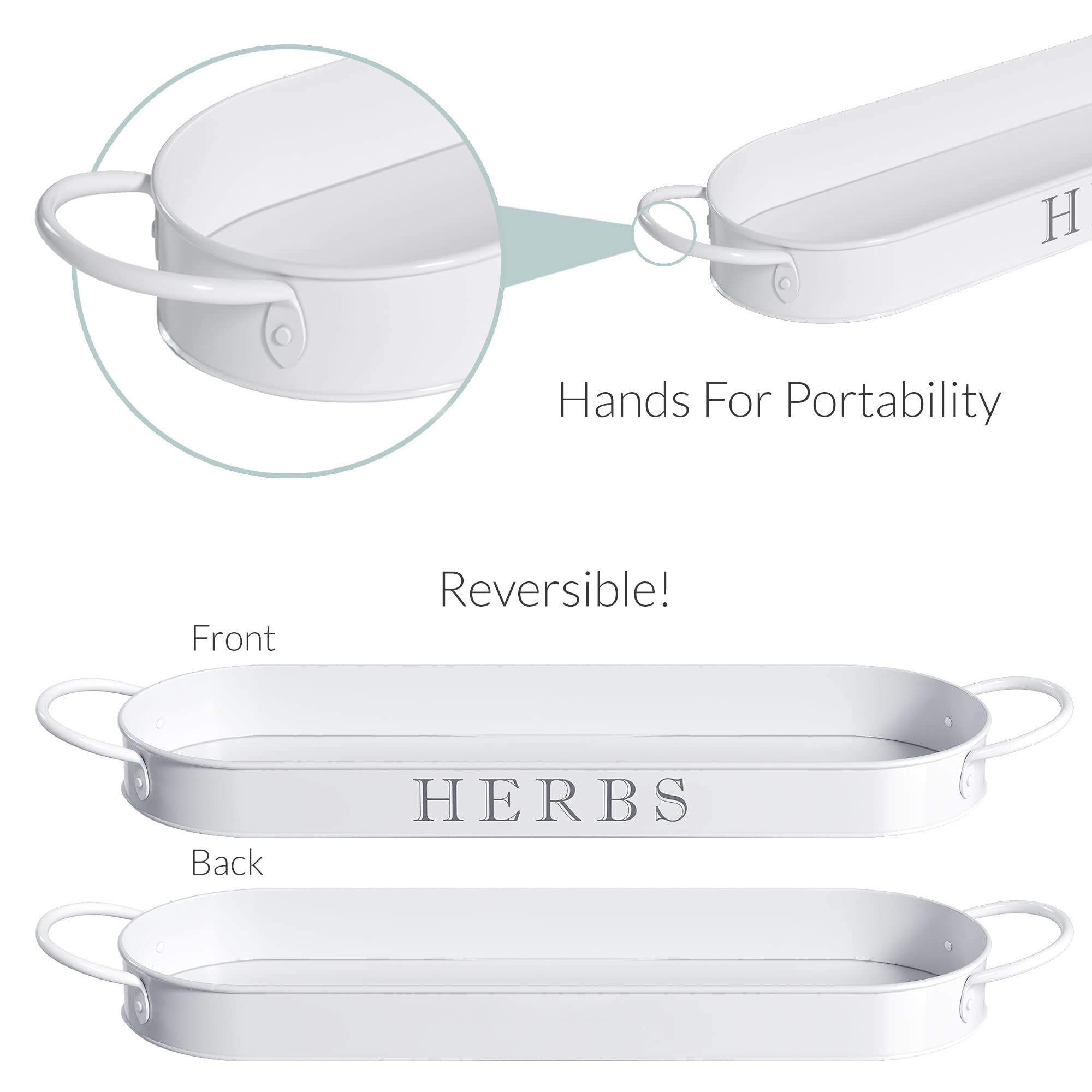 Flat view of Barnyard Designs planter tray for indoor gardening