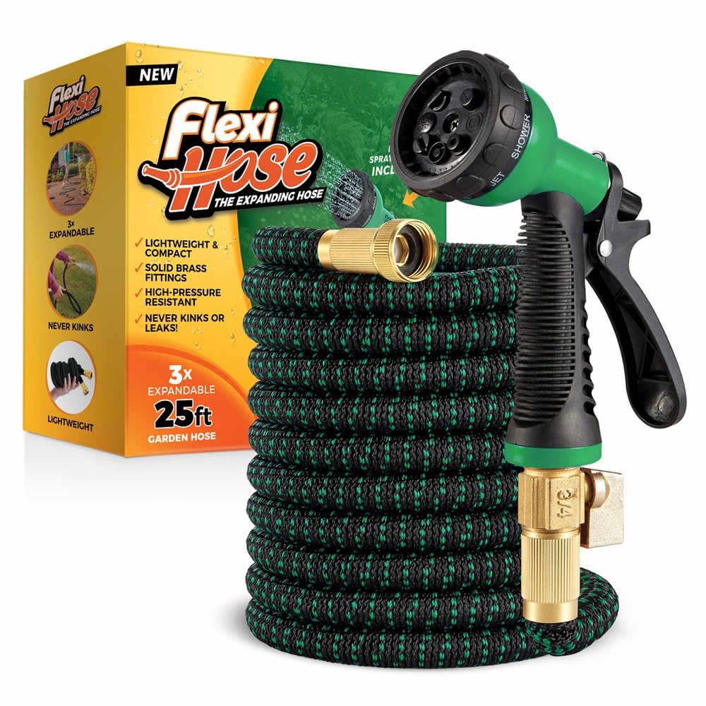 Flexi Hose 25FT expandable garden hose with nozzle