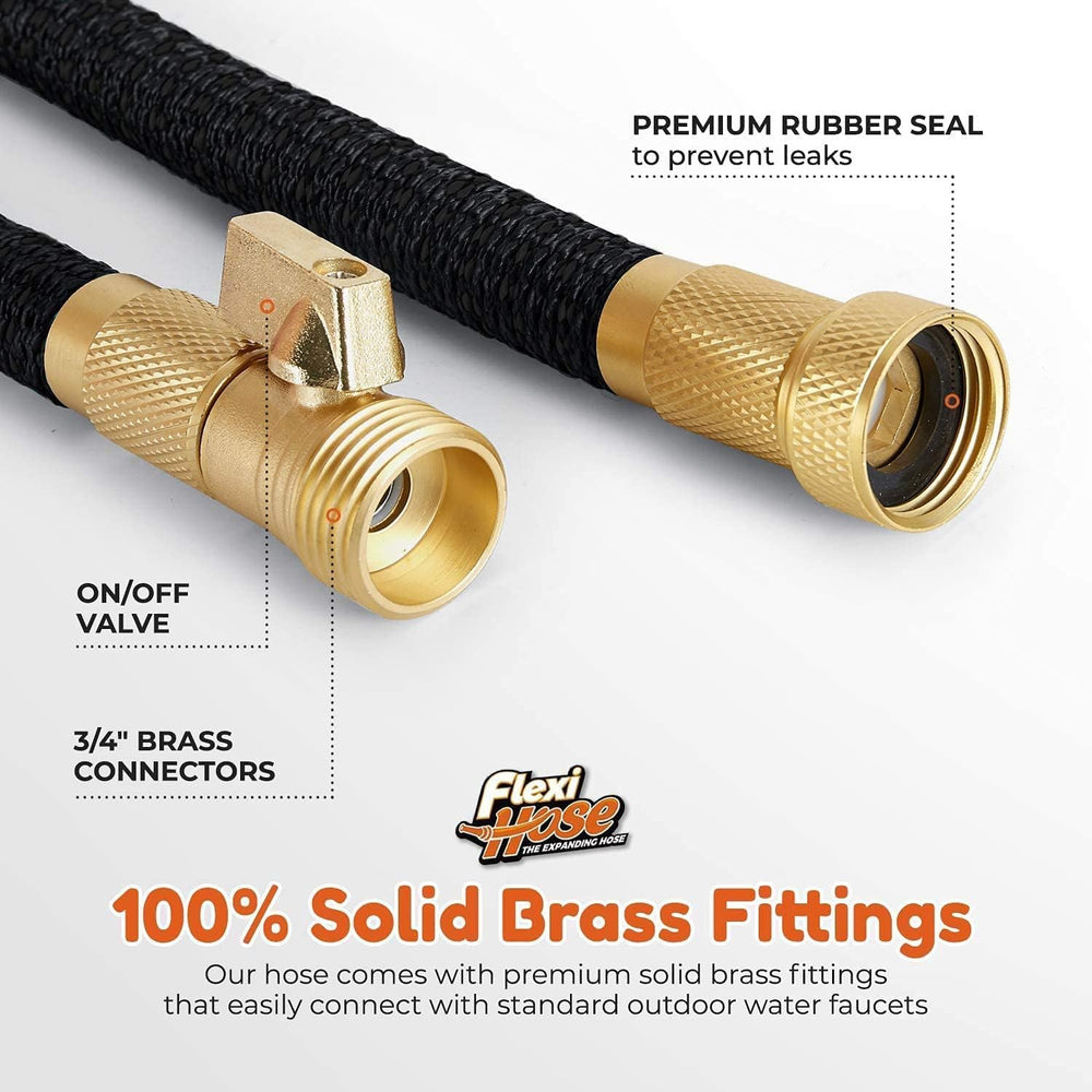 Flexi Hose 50FT black colour and brass fittings