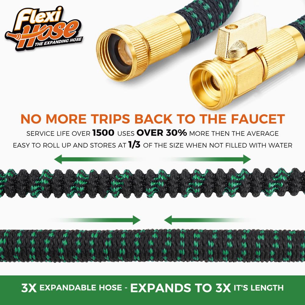 Flexi Hose 8-pattern nozzle with rubberized handle