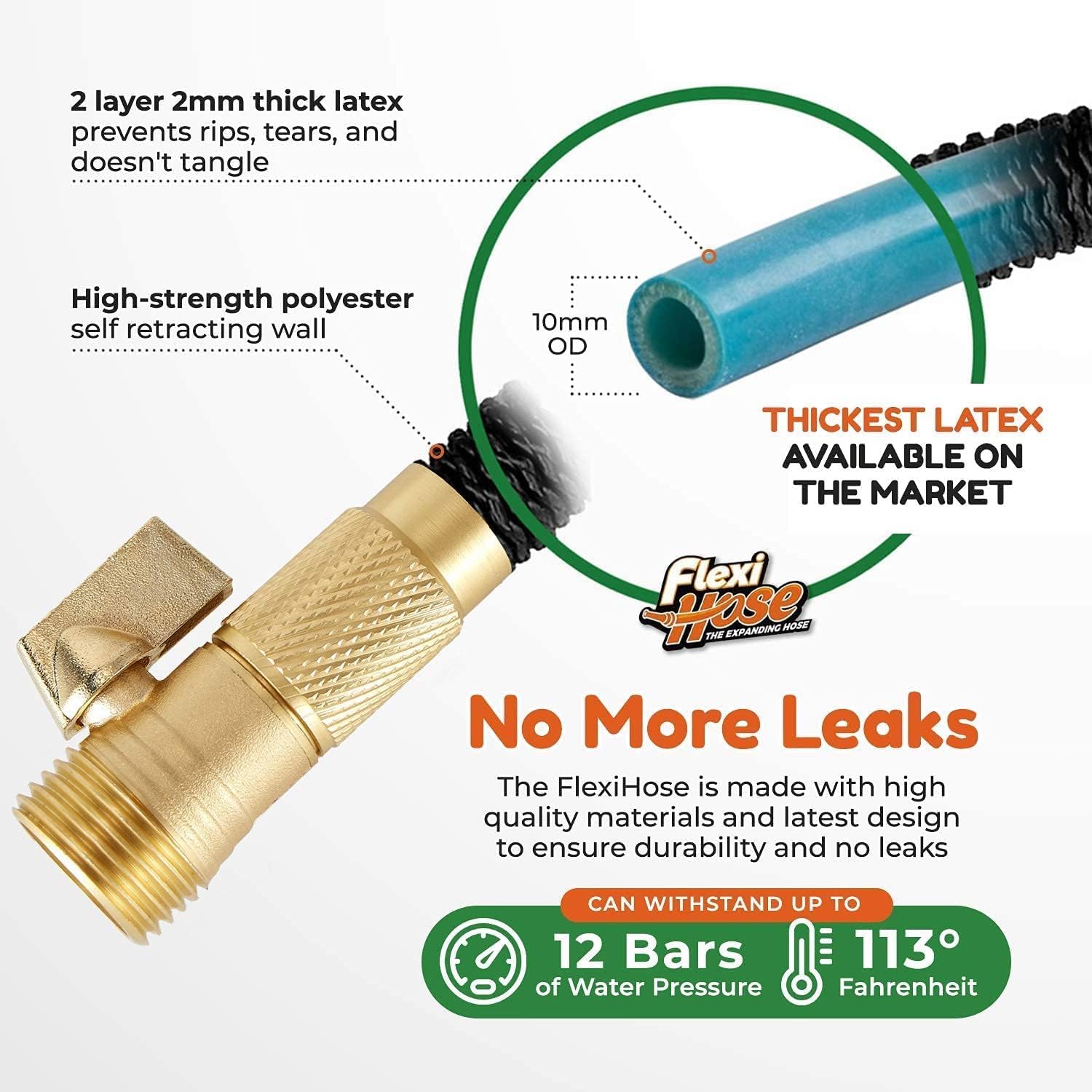Flexi Hose coiled for easy storage