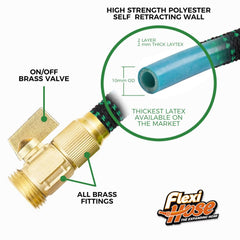 Flexi Hose expanded to full length in garden